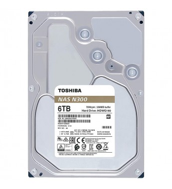 HD 3.5" Toshiba NAS N300 de 6TB HDWG160XZSTA 7200 RPM - Plata