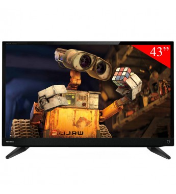 TV LED de 43" Toshiba 43L3700VP FHD con HDMI/USB/Bivolt - Negro