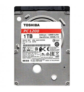 HD 2.5" de 1TB Toshiba PC L200 HDWL110 5400rpm - Plata