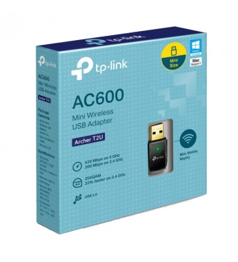 ADAP MINI USB WIFI TPLINK ARCHER T2U AC600