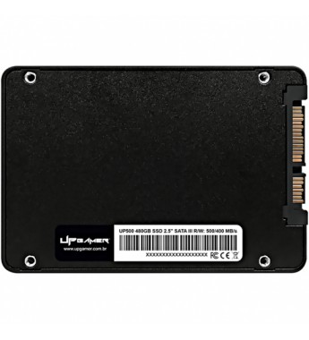SSD 2.5" Up Gamer UP500 de 480GB hasta 500MB/s de Lectura - Negro