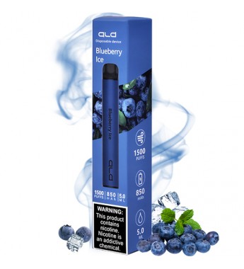 Vape Desechable ALD SaltNic 1500 Puffs con 50mg Nicotina - Blueberry Ice