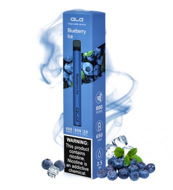 Vape Desechable ALD SaltNic 800 Puffs con 50mg Nicotina - Blueberry Ice