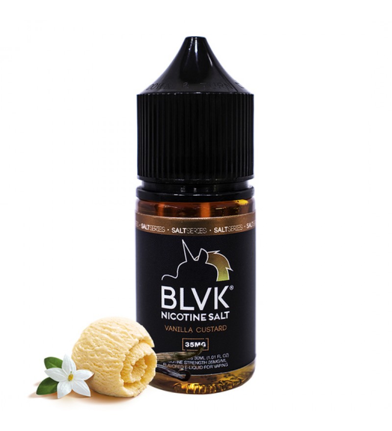 Esencia para Vaper BLVK Salt Series Nicotine Salt Vanilla Custard con 35mg Nicotina - 30mL