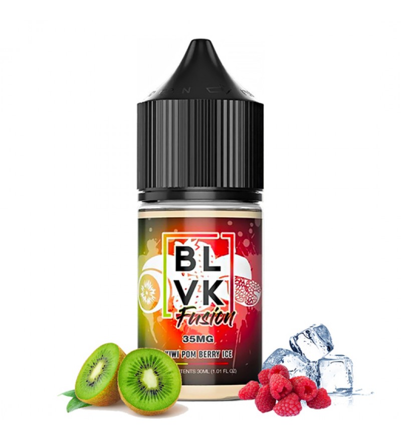 Esencia para Vaper BLVK Fusion Nicotine Salt Kiwi Pom Berry Ice con 35mg Nicotina - 30mL