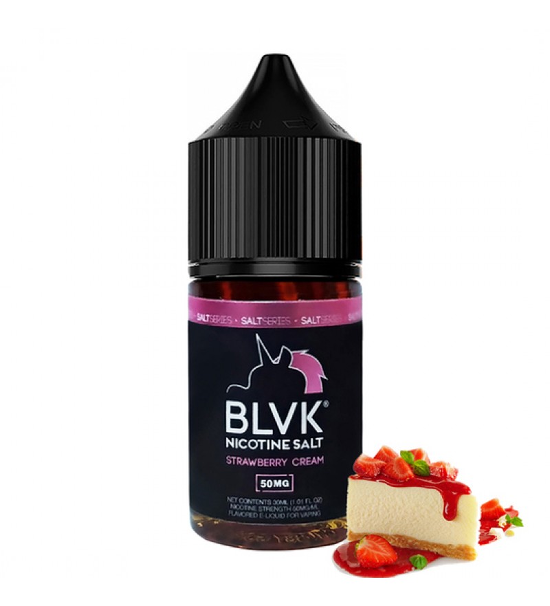 Esencia para Vaper BLVK Nicotine Salt Strawberry Cream con 50mg Nicotina - 30mL