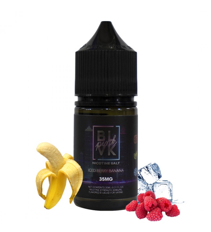 Esencia para Vaper BLVK UNICORN Pink Nicotine Salt Iced Berry Banana con 35mg Nicotina - 30mL