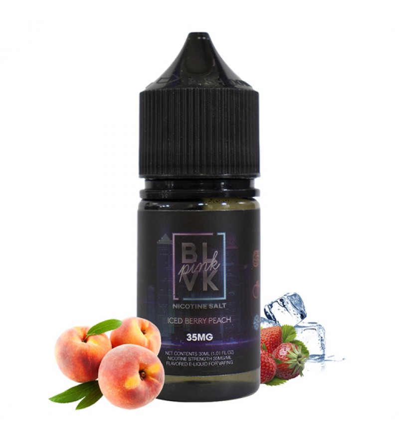 Esencia para Vaper BLVK UNICORN Pink Nicotine Salt Iced Berry Peach con 35mg Nicotina - 30mL