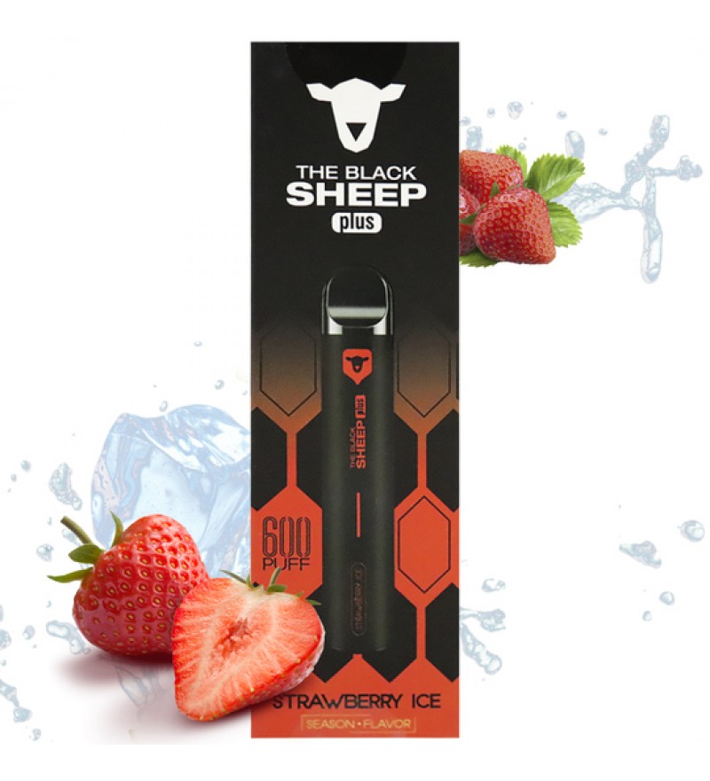 Vape Desechable The Black Sheep Plus 600 Puffs con 50mg Nicotina - Strawberry Ice