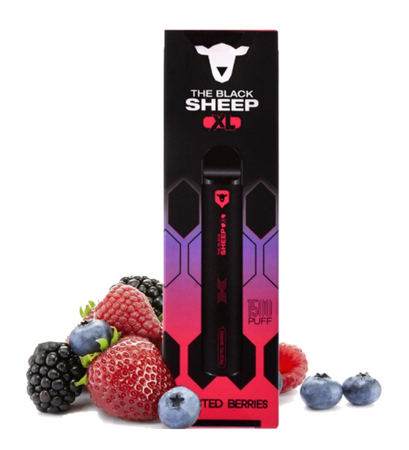 Vape Desechable The Black Sheep XL 1500 Puffs con 50mg Nicotina - Frosted Berries