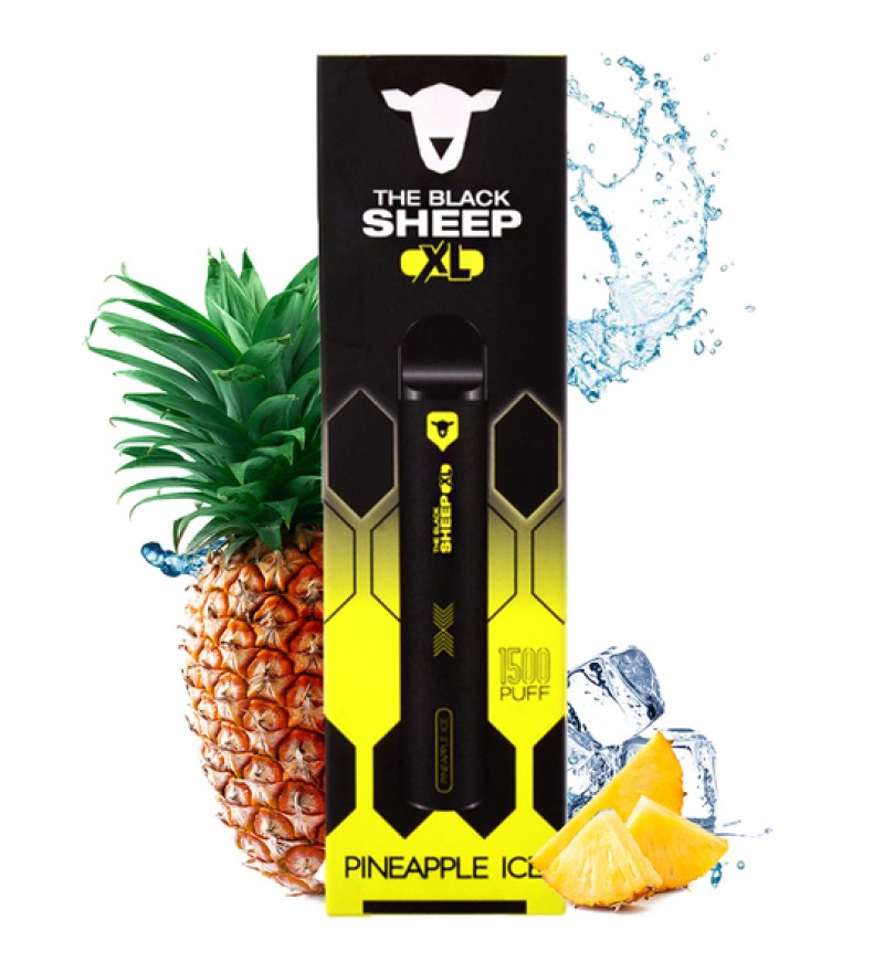 Vape Desechable The Black Sheep XL 1500 Puffs con 50mg Nicotina - Pineapple Ice