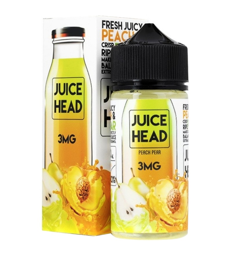 Esencia para Vaper Juice Head Peach Pear con 3mg Nicotina - 100 mL