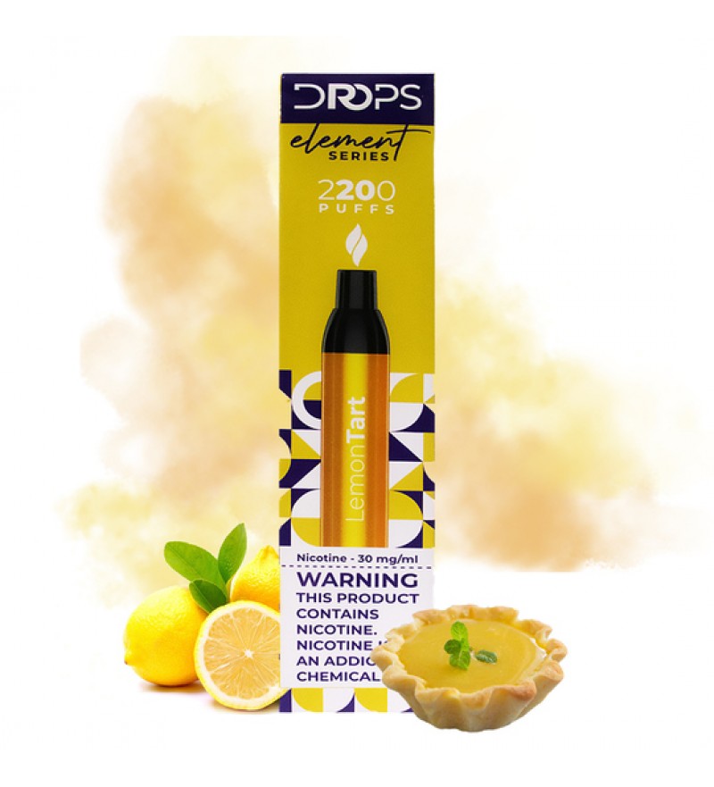 Vape Desechable Drops Element Series con 30mg Nicotina - Lemon Tart