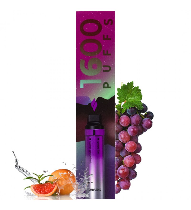 Vape Desechable Drops Mars Collection 1600 Puffs con 50mg Nicotina - Grape Ice + Sweet Grapefruit