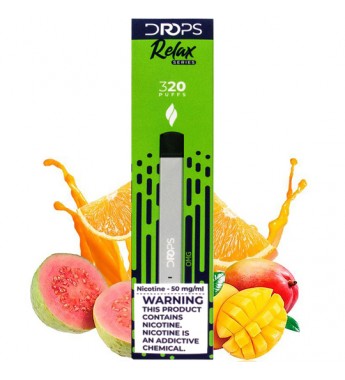 Vape Desechable Drops Relax Series 320 Puffs con 50mg Nicotina - OMG