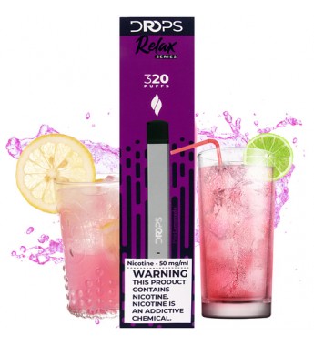 Vape Desechable Drops Relax Series 320 Puffs con 50mg Nicotina - Pink Lemonade