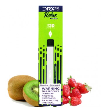 Vape Desechable Drops Relax Series 320 Puffs con 50mg Nicotina - Strawberry Kiwi
