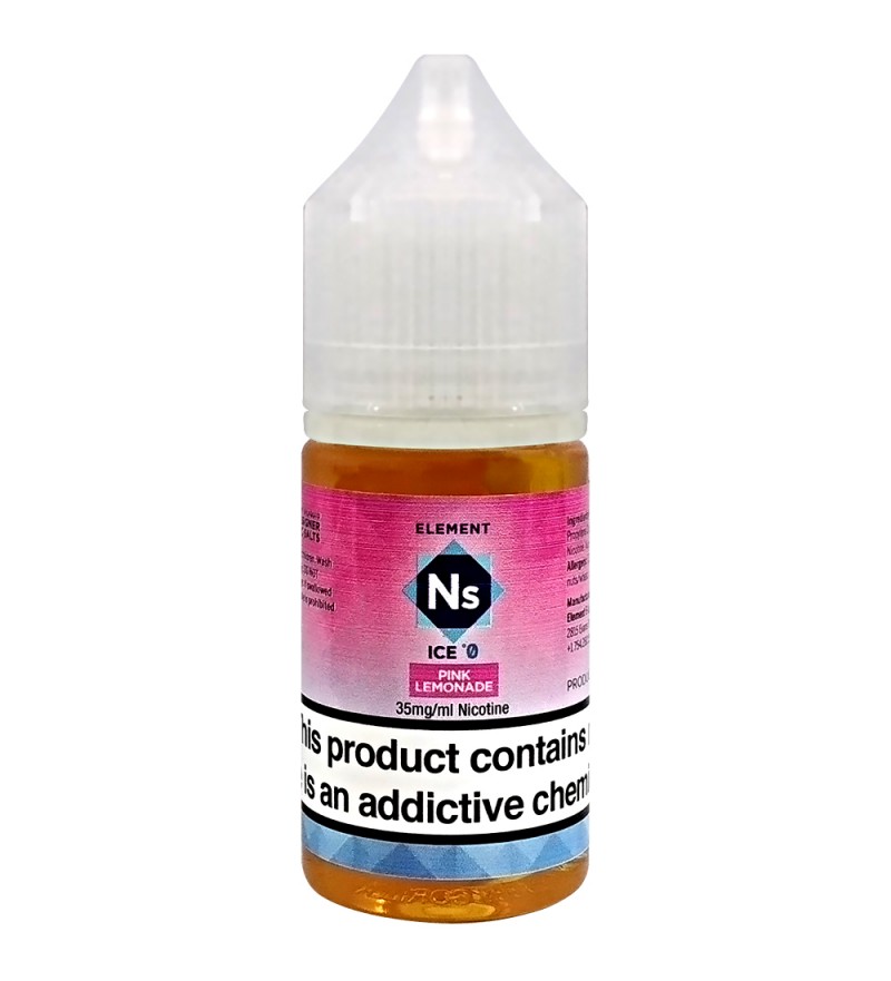 Esencia para Vaper Element E-Liquid Nic. Salts Ice °0 Pink Lemonade con 35mg Nicotina - 30 mL