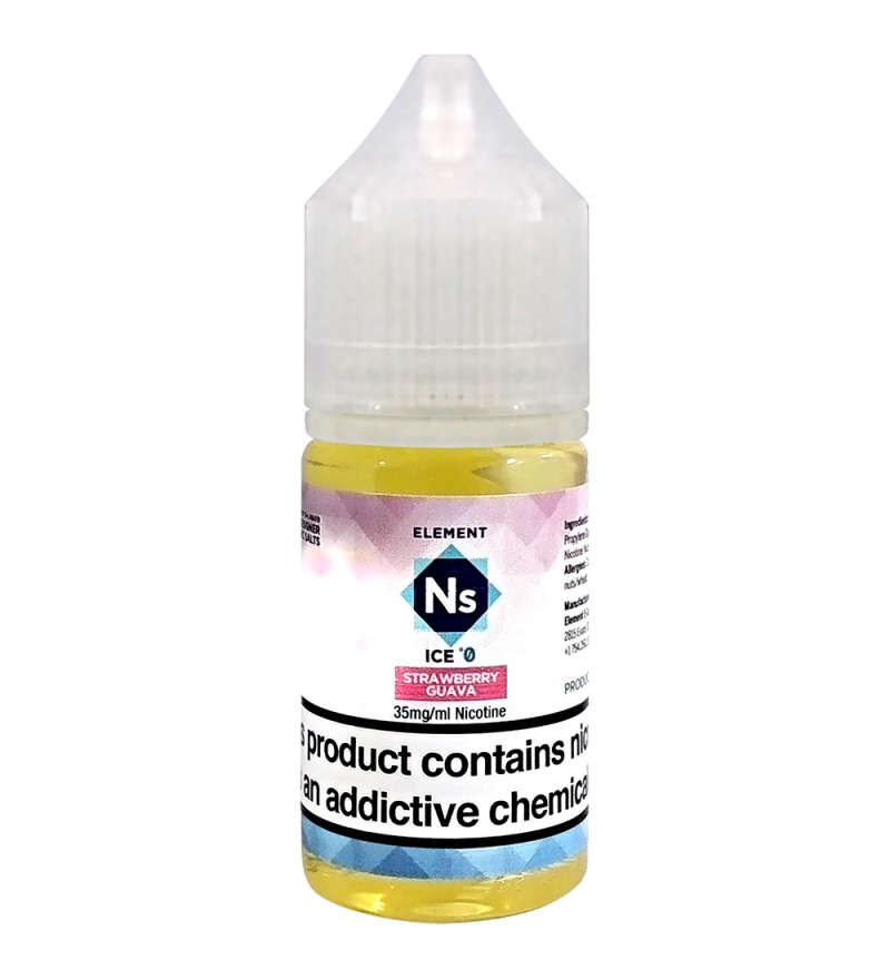 Esencia para Vaper Element E-Liquid Nic. Salts Ice °0 Strawberry Guava con 35mg Nicotina - 30 mL