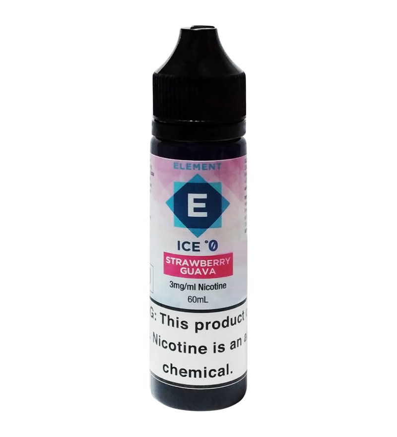 Esencia para Vaper Element E-Liquid Ice °0 Strawberry Guava con 3mg Nicotina - 60 mL