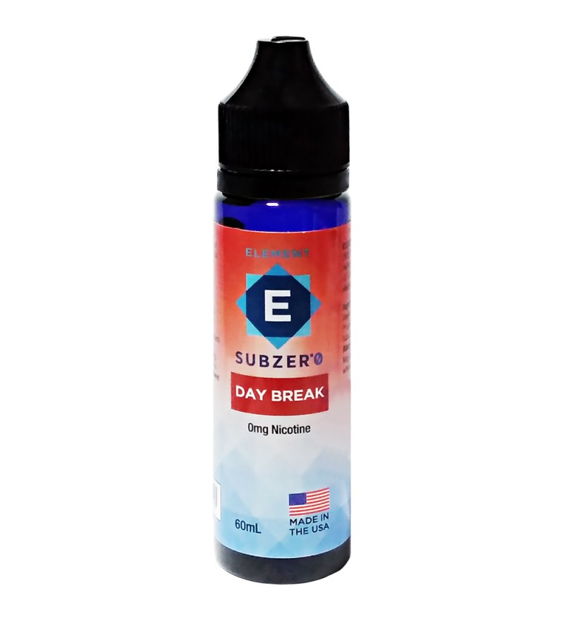 Esencia para Vaper Element E-Liquid Subzer°0 Day Break Sin Nicotina - 60 mL