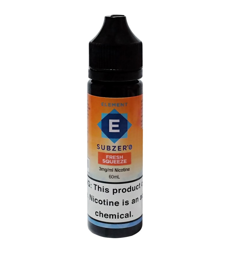 Esencia para Vaper Element E-Liquid Subzer°0 Fresh Squeze con 3mg Nicotina - 60 mL