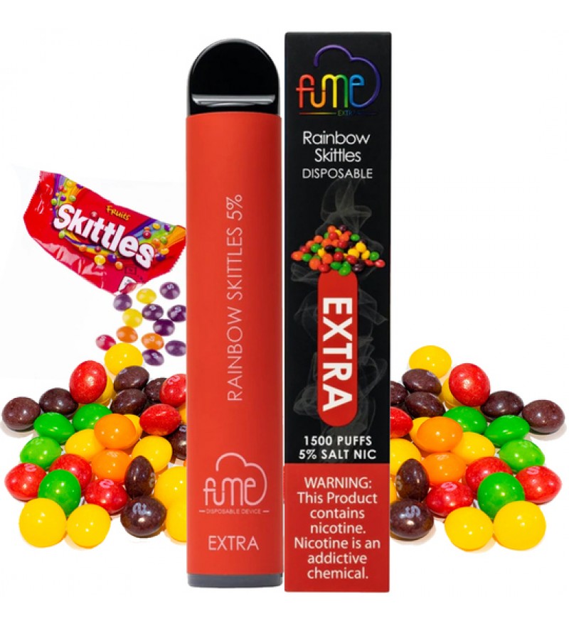 Vape Desechable Fume Extra 1500 Puffs con 50mg Nicotina - Rainbow Candy