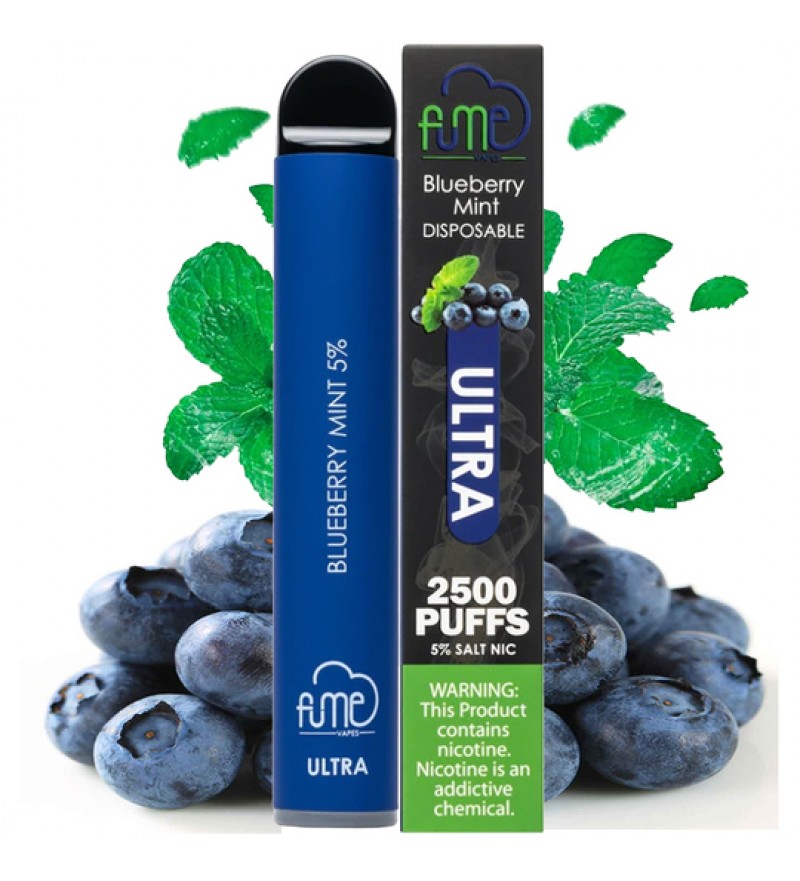 Vape Desechable Fume Ultra 2500 Puffs con 50mg Nicotina - Blueberry Mint