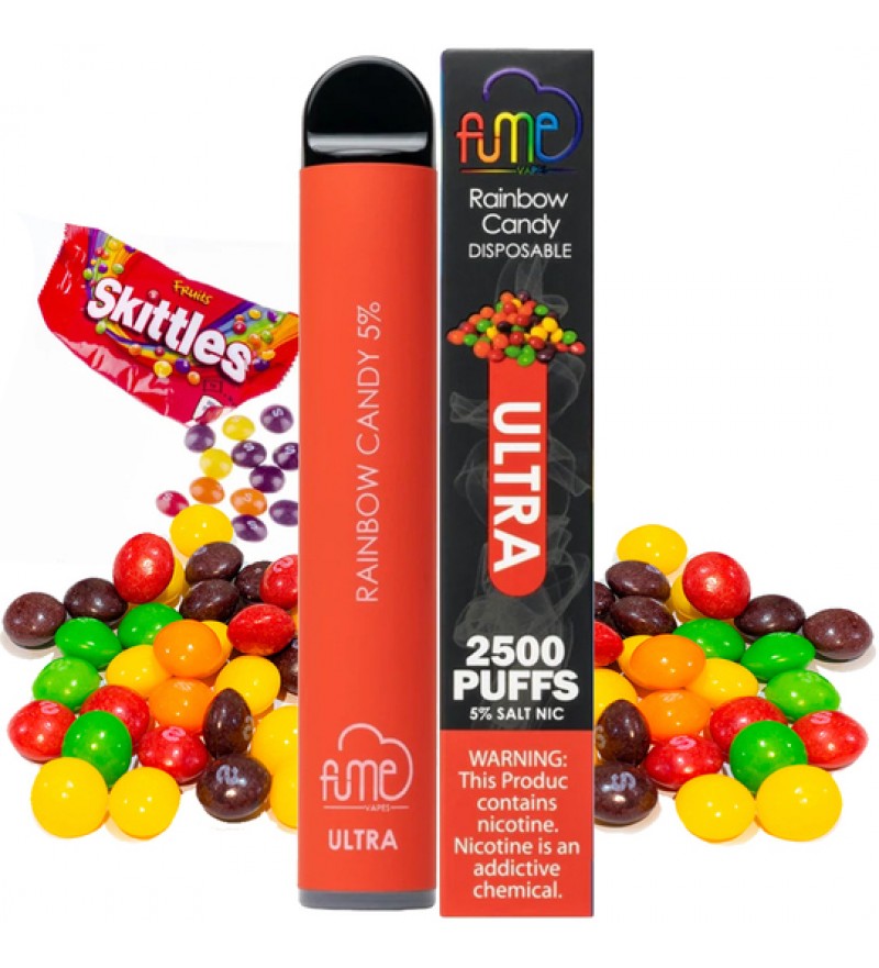 Vape Desechable Fume Ultra 2500 Puffs con 50mg Nicotina - Rainbow Candy