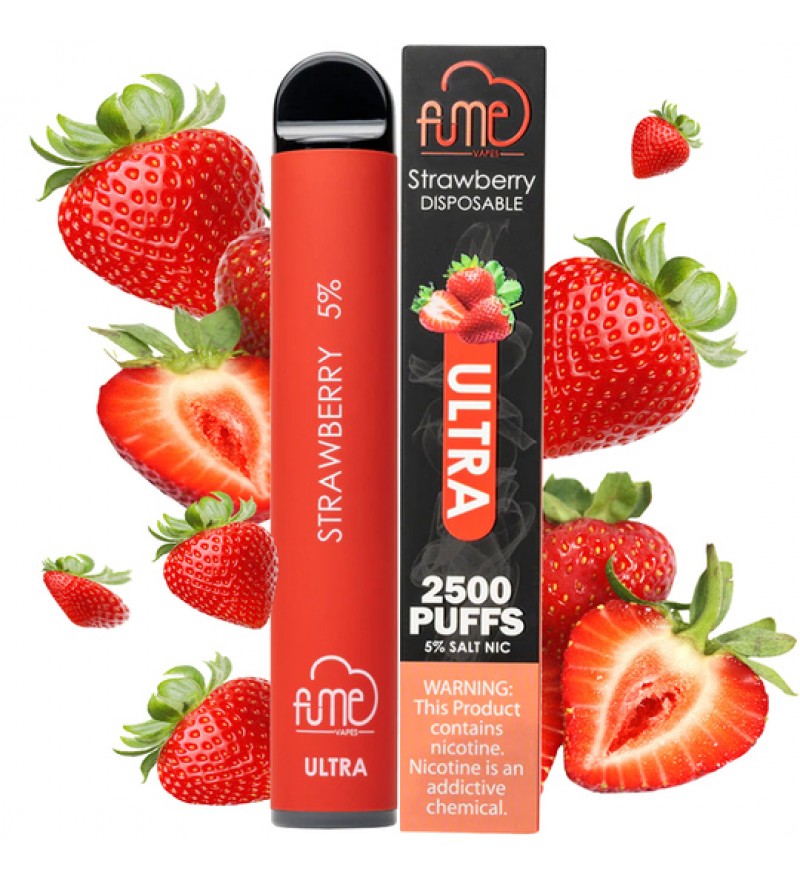 Vape Desechable Fume Ultra 2500 Puffs con 50mg Nicotina - Strawberry