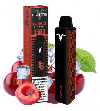 Vape Desechable Ignite V15 1500 Puffs con 50mg Nicotina - Cherry Ice