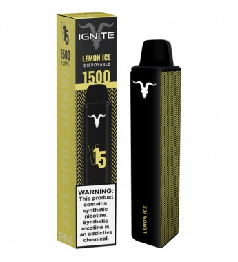 Vape Desechable Ignite V15 1500 Puffs con 50mg Nicotina - Lemon Ice