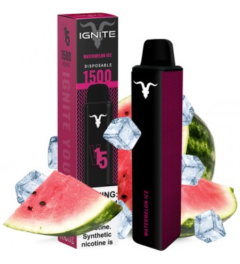 Vape Desechable Ignite V15 1500 Puffs con 50mg Nicotina - Watermelon Ice 