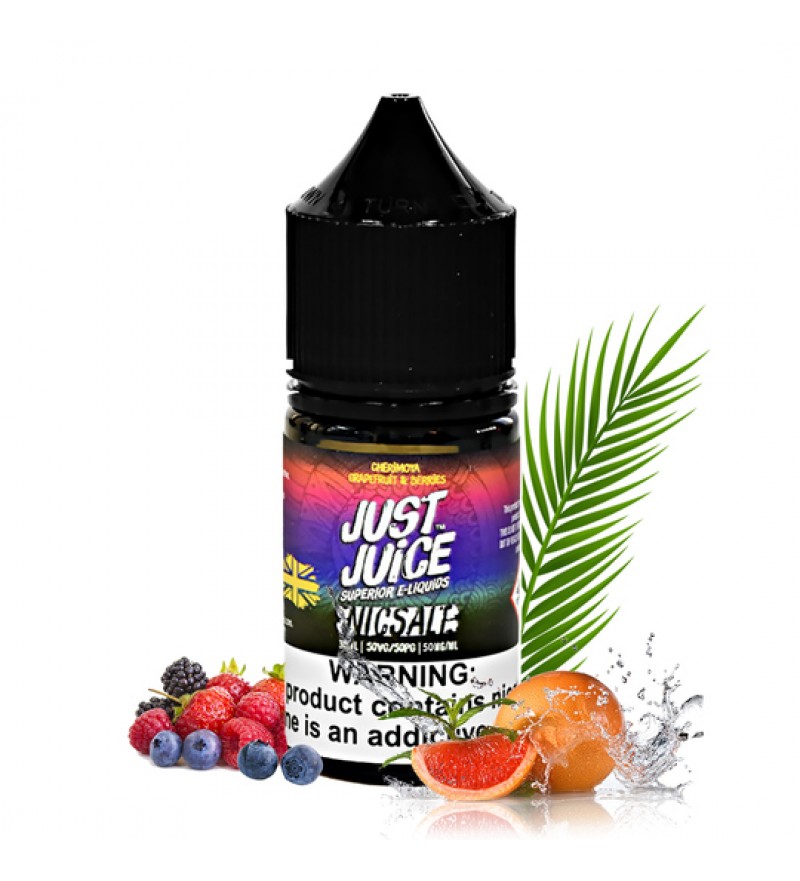 Esencia para Vaper Just Juice Nic Salt Exotic Fruits Cherimoya Grapefruit & Berries con 50mg Nicotina - 30mL
