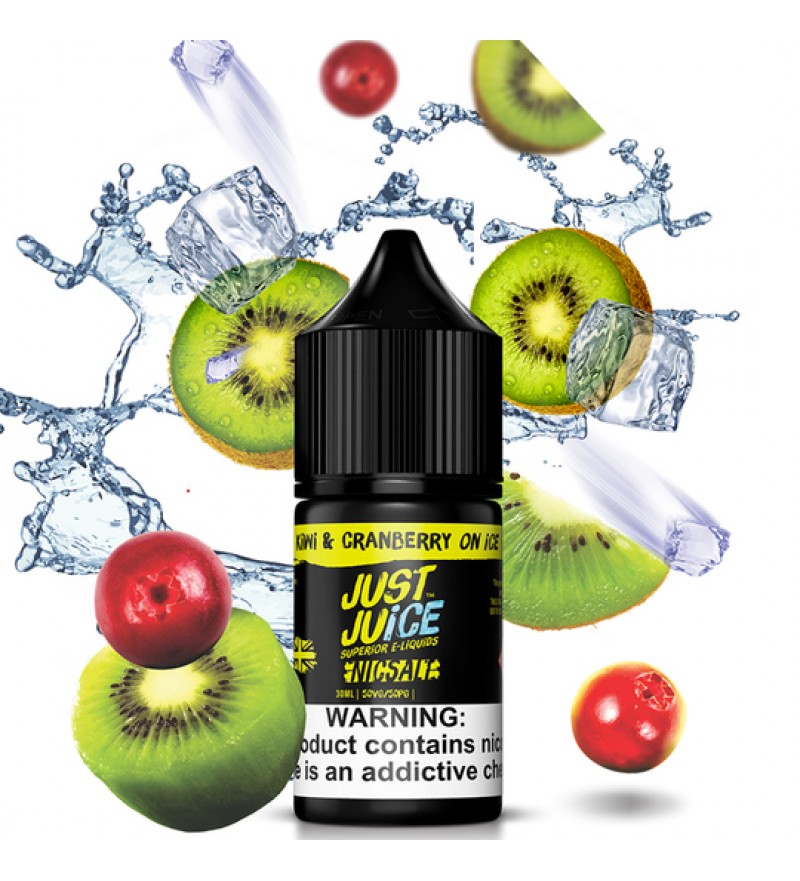 Esencia para Vaper Just Juice Nic Salt Kiwi & Cranberry On Ice con 50mg Nicotina - 30mL