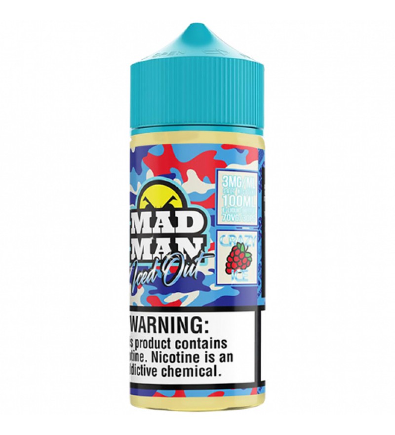 Esencia para Vape Mad Man Iced Out Crazy Raspberry con 3mg Nicotina - 100mL