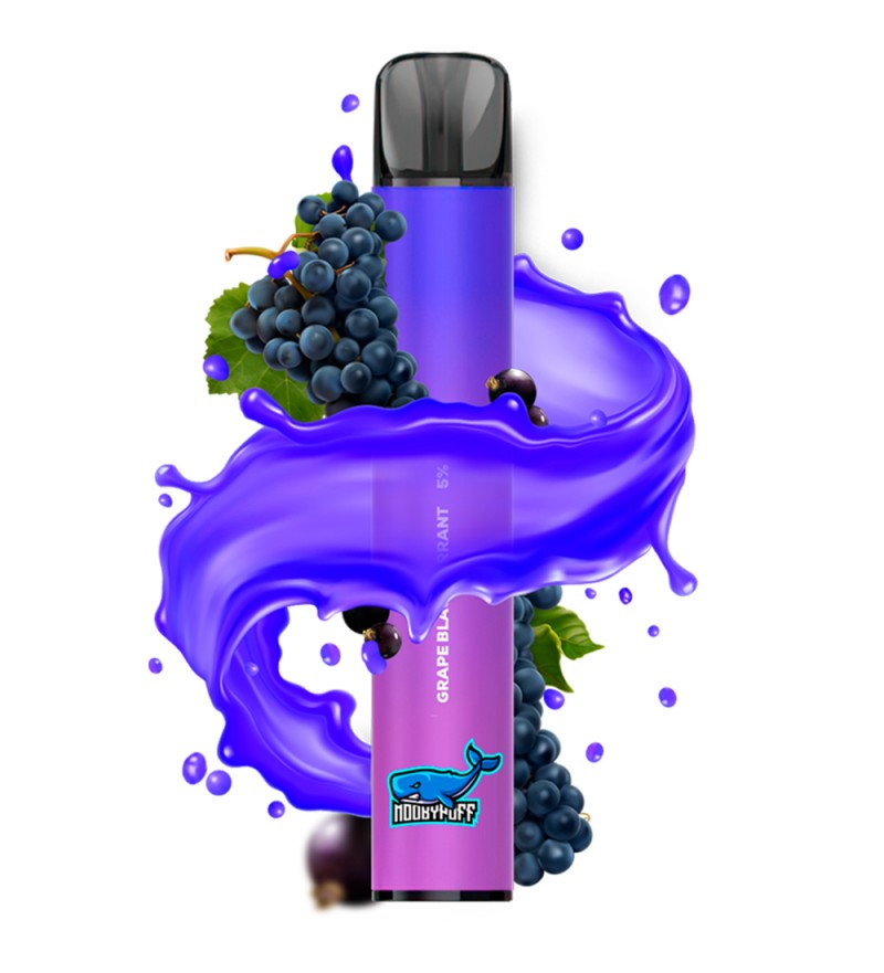 Vape Desechable MOOBYPUFF 1500 con 50mg Nicotina - Grape Blackcurrant