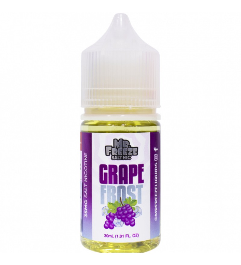 Esencia para Vape Mr. Freeze Salt Nic Grape Frost con 35mg Nicotina - 30mL