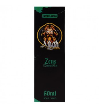 Esencia para Vaper Myth Juices Zeus Menthol Mint sin Nicotina - 60mL