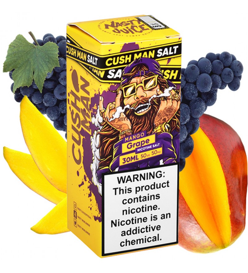 Esencia para Vape Nasty Cush Man Salt Mango Grape con 50mg Nicotina - 30 mL
