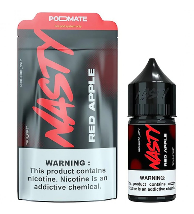 Esencia para Vape Nasty PodMate Red Apple con 35mg Nicotina - 30 mL