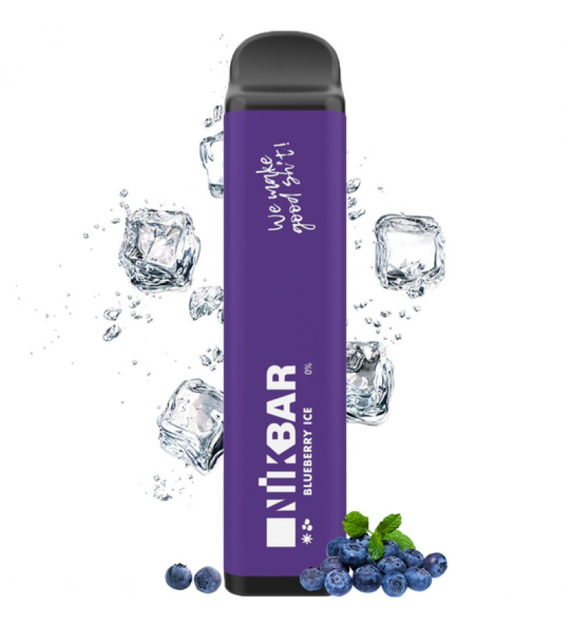 Vape Nikbar 1000 Desechable Zero Nicotine - Blueberry Ice