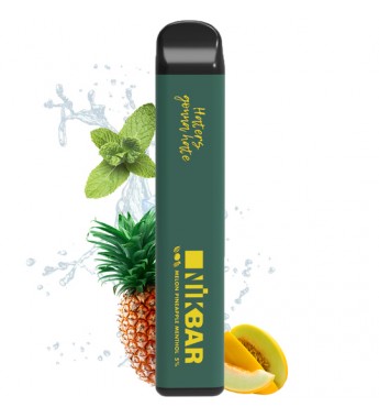 Vape Nikbar 1500 Desechable con 50mg Nicotina - Melon Pineapple Menthol