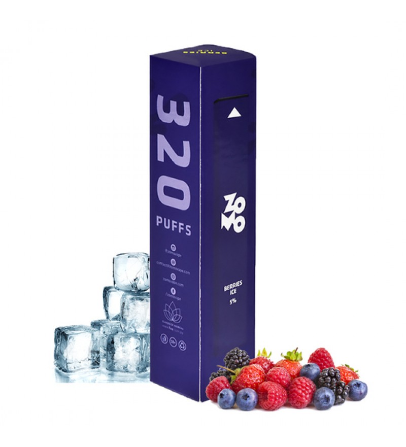 Vape Desechable Zomo Go! 320 Puffs con 50mg Nicotina - Berries Ice