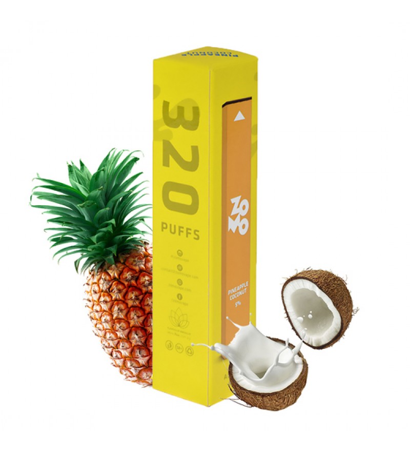 Vape Desechable Zomo Go! 320 Puffs con 50mg Nicotina - Pineapple Coconut