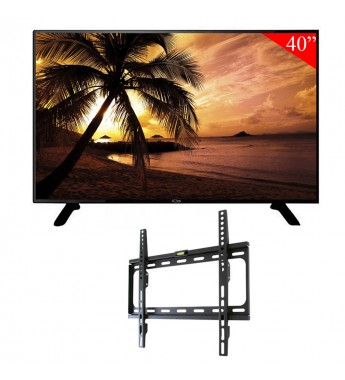 Smart TV LED de 40" Vizzion 40E2 FHD con Wi-Fi/HDMI/Bivolt + Soporte - Negro