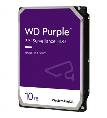 HD 3.5" Western Digital Purple Surveillance de 10TB WD102PURZ para Vigilancia 7200 RPM - Plata