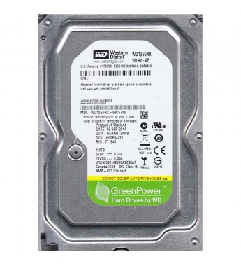 HD 3.5" Western Digital GreenPower de 1TB WD10EURX 5400 RPM - Plata