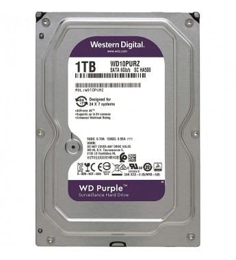 HD WD Purple WD10PURZ de 1TB /SATA 6Gb/s para Vigilancia CCTV/DVR/NVR