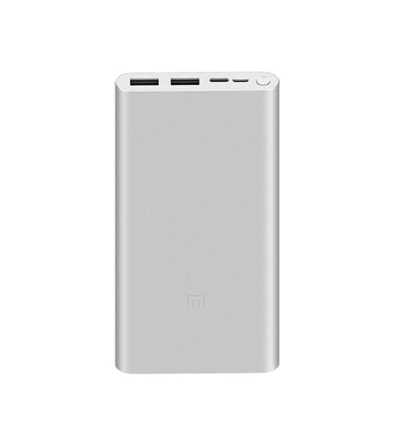 Cargador Portátil Xiaomi Mi Power Bank 3 VXN4273GL PLM13ZM de 10000 mAh/Carga Rápida - Plata
